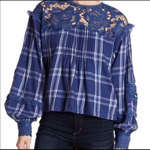🍓SOLD🍓NWT Free People Navy shirt